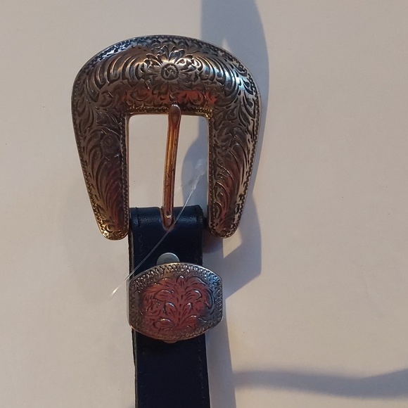 Dan Post |Vintage Python Multi-Color Silver Buckle Black Dress Belt RARE! Sz.S/M main image 10